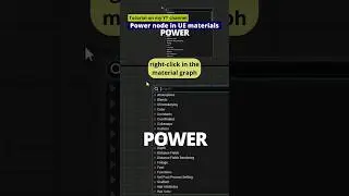Shortcut to add the power node in unreal engine materials. 
