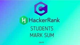 17. Student Marks Sum  | Hackerrank C Solutions