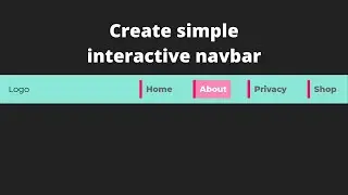 How to create interactive  navbar