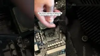 Replace thermal paste under the CPU