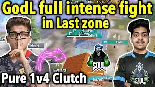 Godlike full intense fight in Last zone 🔥 GodL this player Pure 1v4 clutch 🥵