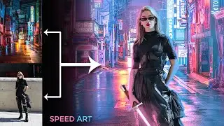 Cyberpunk Photoshop Manipulation! [ SPEED - ART ]