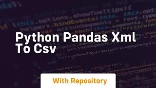 python pandas xml to csv