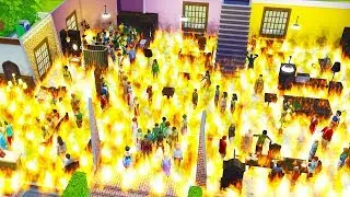 I Placed 150 Sims Inside A Very Flammable House In The Sims 4