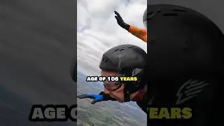 106 years old WW veteran breaks skydiving world record #shorts #amazing