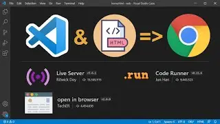 Run HTML in Visual Studio Code 2021 Using 3 Extensions: Live Server, Code Runner and Open in Browser