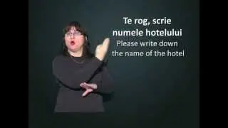 Please Write Down The Name Of The Hotel / Te rog, scrie numele hotelului