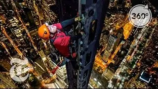 Climbing 1 World Trade Center: Man on Spire | 360 VR Video | The New York Times