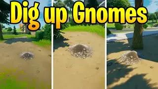 Dig up Gnomes from Fort Crumpet and Pleasant Park - Fortnite Challenge Guide