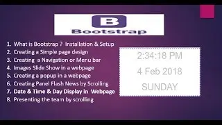 How to Display Date and Time on website by jquery plugin in Bootstrap