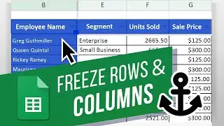 Google Sheets: How to Freeze Rows and Columns | Freeze Top Row | Freeze First Column