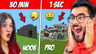 PRO VS NOOB BUILD BATTLE MINECRAFT 😂 | Hitesh KS