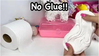 No Glue Paper Slime!! 🧻🫧🚽 How To Make 2 INGREDIENT No Glue Paper Slime!!