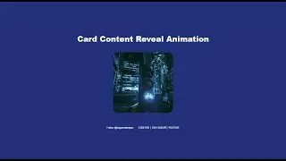 Card Content Reveal Animation