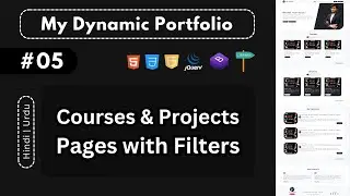 Responsive Courses & Projects Page | Build Portfolio Website Html CSS JavaScript Bootstrap