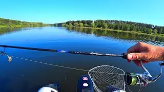 ПЕРВАЯ РЫБАЛКА НА RIVER DANCE до 46 грамм. открытие водо-моторки. Рыбалка с лодки на спиннинг.