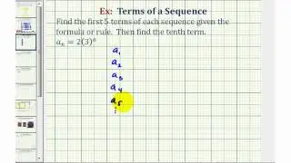 Ex 1: Finding Terms in a Sequence Given the Sequence Formula