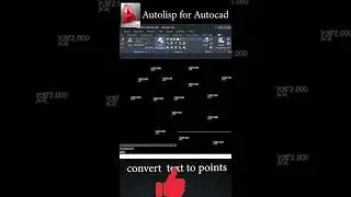 convert text to point in Autocad youtube short