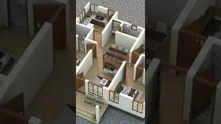 Beautiful 1100 sqft Kerala House 3D Design | 3 Bedrooms | Home Tour 