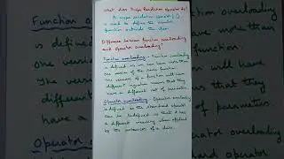 C++ interview question  answer scope resolution operator function overloading  operator overloading