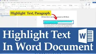 How To Highlight Text in Word Document - The Easy Way