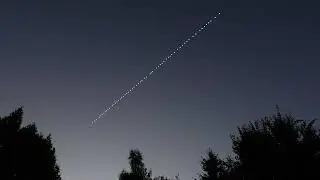 STARLINK satellites train seen from earth - SpaceX Elon Musk india