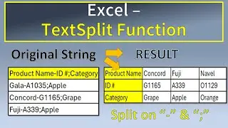Excel TextSplit Function