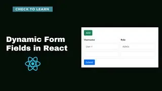 Dynamic Form Fields in React | How to implement a dynamic form | React Tutorials In Hindi