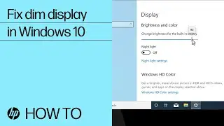 Fix a Dim Display on HP Laptops with Windows 10 | HP Computers | HP Support