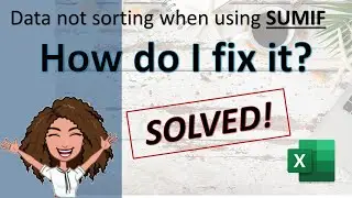 Excel tutorial: SUMIF and issue with DATA SORTING. How to fix it?