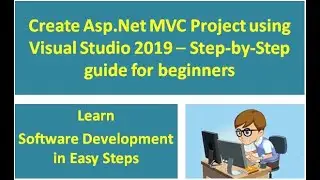 How to create asp.net MVC project in visual studio 2019 | MVC project in asp.net c# step by step