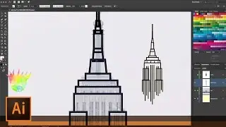 Create Empire State Building Line Art with Illustrator and the Shaper & Join Tools