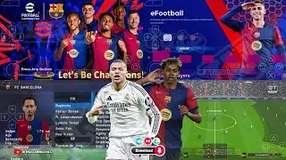 eFootball PES 2025 PPSSPP Android Offline Full Update UCL & Leagues Kits 24/25 Season 4K Graphics