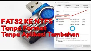 Cara Merubah Format Flashdisk FAT32 Ke NTFS Tanpa Menghilangkan Data & Tanpa Aplikasi Tambahan