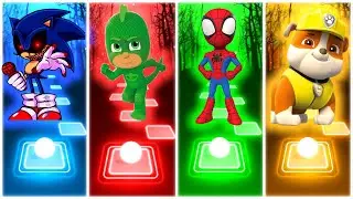 Sonic 🆚 Spidey 🆚 PJ Masks 🆚 PAW Patrol 🎶 Tiles Hop EDM Rush