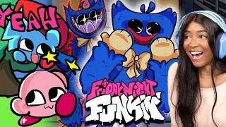 KIRBY AND HUGGY WUGGY IS SO CUTE!! | Friday Night Funkin [VS Kirby and Poppy Raptime]