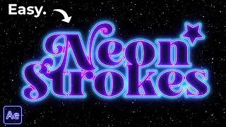 Neon Animation in After Effects ANY SHAPE OR TEXT | Tutorial