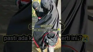 Astaghfirullah baju gamis ukhti muslimah bercadar masuk ban motor 🥲