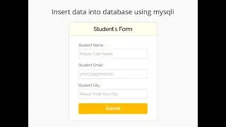 HOW TO INSERT DATA INTO DATABASE USING PHP & SQL || FROM VALIDATION USIING PHP