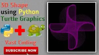 3D Design😱 using Python Turtle Graphics | Simple Python Turtle Graphics #subhankercodes #vastcoding