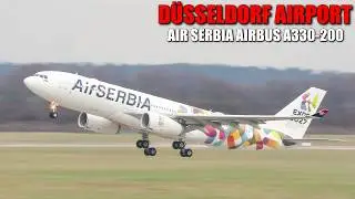 [EXPO BELGRADE 2027 LIVERY!] - Air Serbia Airbus A330-200 (YU-ARE) takeoff at Düsseldorf Airport -