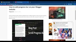 How to Add Reading Progress Bar in Blogger || how to add reading progress on blogger post