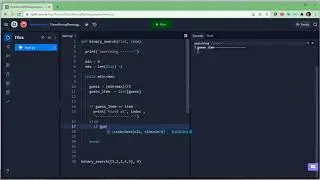 Python / Binary Search / Practise 4 / Repl.it
