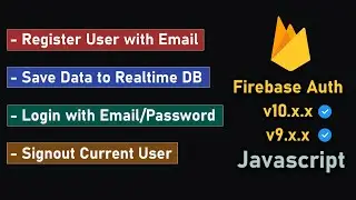 Firebase Authentication | Register, Login, Signout with Email & Password