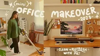 ✨2023 Mini Home Office Makeover! | Declutter and Decorate With Me!