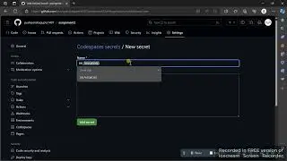 How to Create Secrets in github