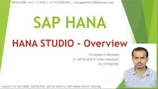 SAP HANA - Introduction to HANA Studio - Venugopal M Nanjappa