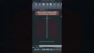 Mirror & Extend Command | AutoCAD Tutorial #shorts #autocad