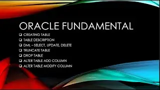 How to create table in oracle 11g and 19c || SELECT | INSERT | UPDARE | DELETE | TRUNCATE