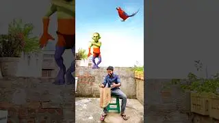 Catching dancing jocker, parrot, monkey, crying babies vs biscuit & lolipop - funny vfx magic 😂